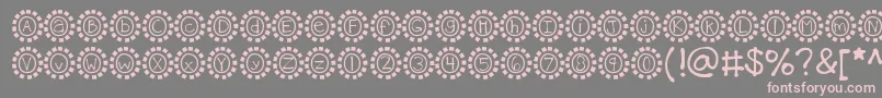 Kbmosaic-Schriftart – Rosa Schriften auf grauem Hintergrund