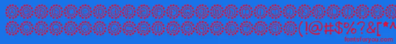 fuente Kbmosaic – Fuentes Rojas Sobre Fondo Azul
