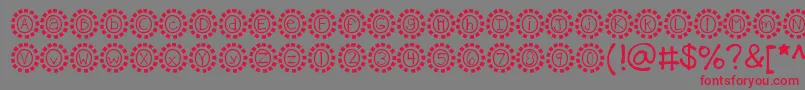 Kbmosaic Font – Red Fonts on Gray Background