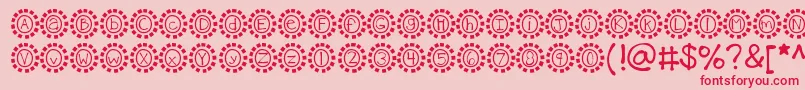 Шрифт Kbmosaic – красные шрифты на розовом фоне