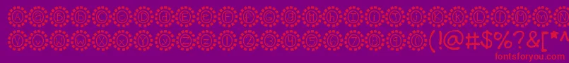 Шрифт Kbmosaic – красные шрифты на фиолетовом фоне