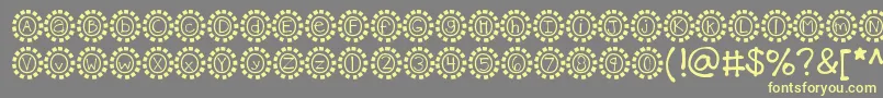 Шрифт Kbmosaic – жёлтые шрифты на сером фоне