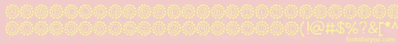 fuente Kbmosaic – Fuentes Amarillas Sobre Fondo Rosa
