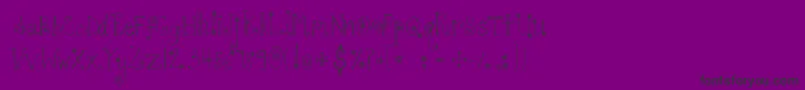 Weitere Informationen zur Tuna-Schriftart Tuna-Schriftart – Schwarze Schriften auf violettem Hintergrund