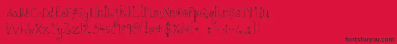 Tuna Font – Black Fonts on Red Background