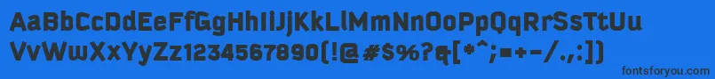 フォントKautivaGreekBlack – 黒い文字の青い背景