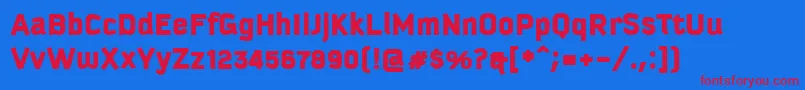 KautivaGreekBlack-fontti – punaiset fontit sinisellä taustalla