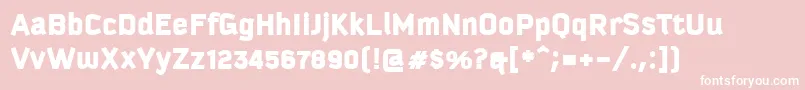 Шрифт KautivaGreekBlack – белые шрифты на розовом фоне