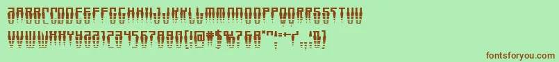 Swordtoothhalf Font – Brown Fonts on Green Background