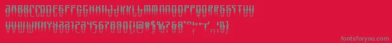 Swordtoothhalf Font – Gray Fonts on Red Background