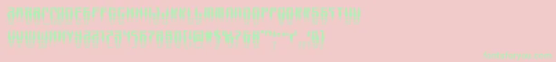 Swordtoothhalf Font – Green Fonts on Pink Background