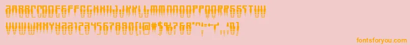 Swordtoothhalf Font – Orange Fonts on Pink Background