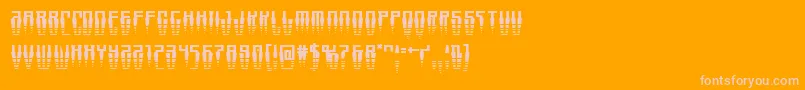 Swordtoothhalf Font – Pink Fonts on Orange Background