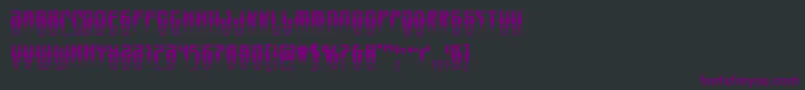 Czcionka Swordtoothhalf – fioletowe czcionki na czarnym tle