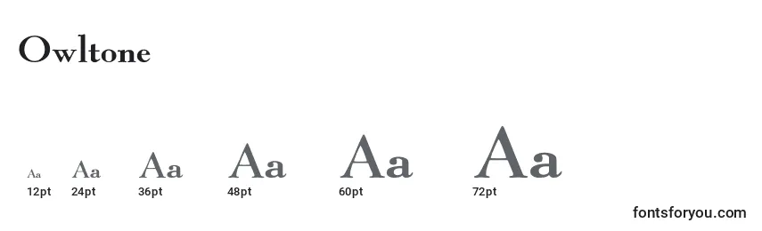 Owltone Font Sizes