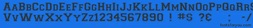 CollegiateNormal Font – Black Fonts on Blue Background