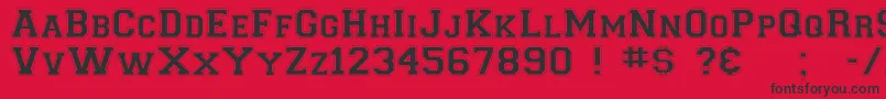 CollegiateNormal Font – Black Fonts on Red Background