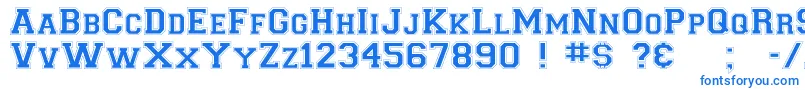 CollegiateNormal Font – Blue Fonts on White Background