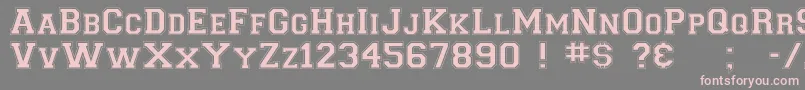 CollegiateNormal Font – Pink Fonts on Gray Background