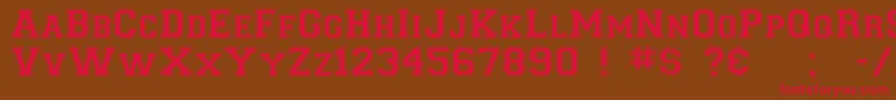 CollegiateNormal Font – Red Fonts on Brown Background