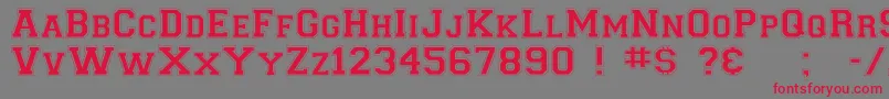 CollegiateNormal Font – Red Fonts on Gray Background