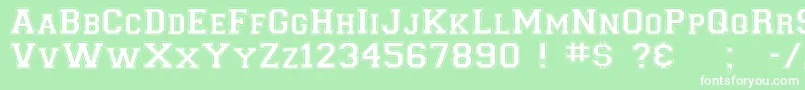 フォントCollegiateNormal – 緑の背景に白い文字