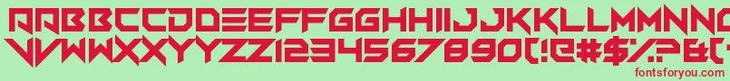 VerminVibesV Font – Red Fonts on Green Background