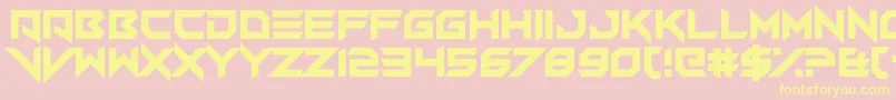 VerminVibesV Font – Yellow Fonts on Pink Background