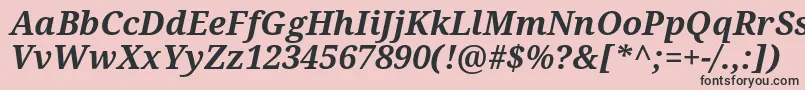 フォントNotoSerifBoldItalic – ピンクの背景に黒い文字