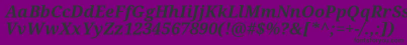 NotoSerifBoldItalic Font – Black Fonts on Purple Background