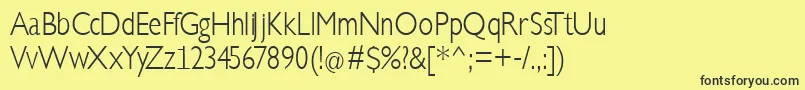 KlillLighttallx Font – Black Fonts on Yellow Background