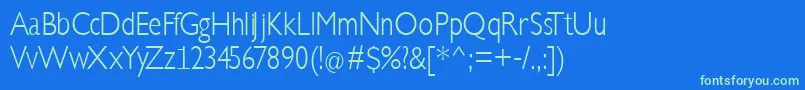 More about KlillLighttallx Font KlillLighttallx Font – Green Fonts on Blue Background
