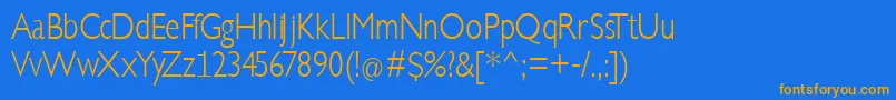 More about KlillLighttallx Font KlillLighttallx Font – Orange Fonts on Blue Background