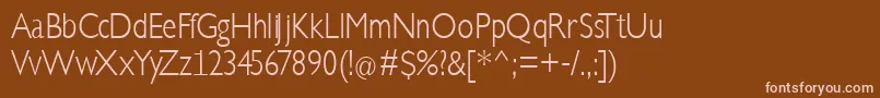 KlillLighttallx Font – Pink Fonts on Brown Background
