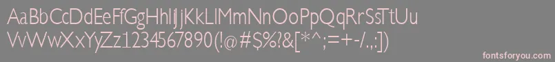 KlillLighttallx Font – Pink Fonts on Gray Background