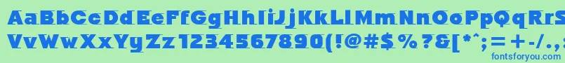 OdysseeItcUltra Font – Blue Fonts on Green Background