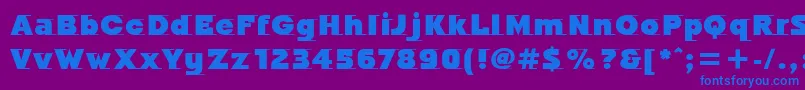 OdysseeItcUltra Font – Blue Fonts on Purple Background