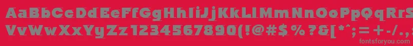 OdysseeItcUltra Font – Gray Fonts on Red Background