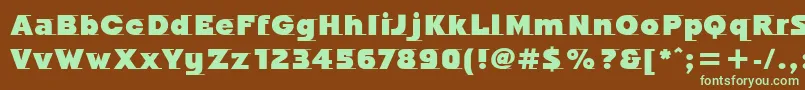 OdysseeItcUltra Font – Green Fonts on Brown Background