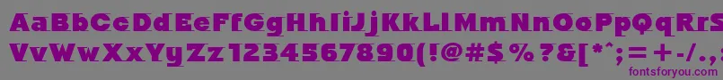 OdysseeItcUltra Font – Purple Fonts on Gray Background