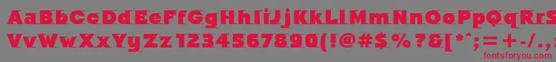 OdysseeItcUltra Font – Red Fonts on Gray Background