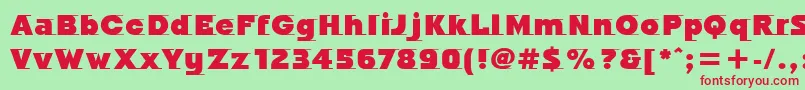 Шрифт OdysseeItcUltra – красные шрифты на зелёном фоне