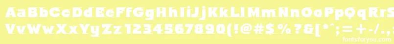 OdysseeItcUltra Font – White Fonts on Yellow Background