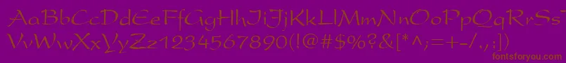 PhilemonRegular Font – Brown Fonts on Purple Background