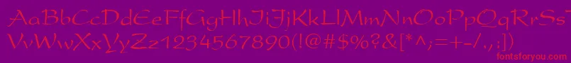 PhilemonRegular Font – Red Fonts on Purple Background