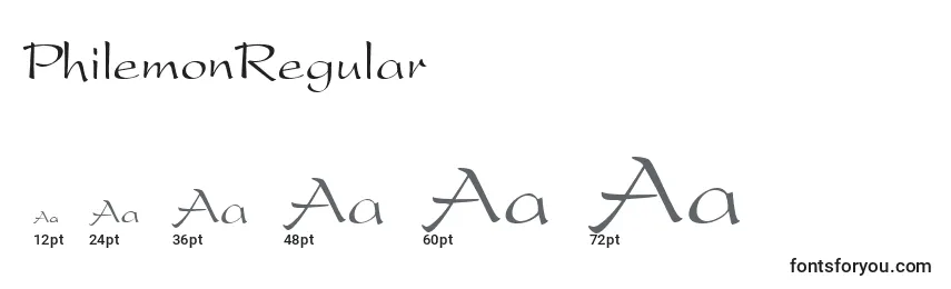 PhilemonRegular Font Sizes