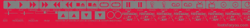Btnswtch Font – Gray Fonts on Red Background
