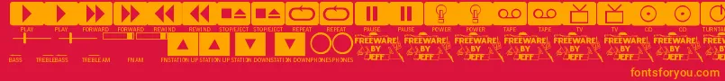 Btnswtch Font – Orange Fonts on Red Background