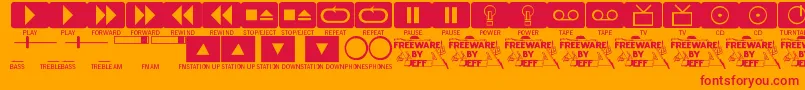 フォントBtnswtch – オレンジの背景に赤い文字