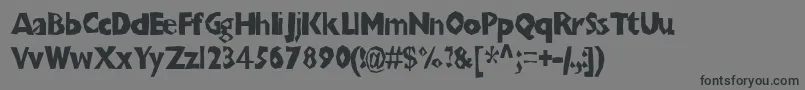 Шрифт Chunkoblockothinner – чёрные шрифты на сером фоне